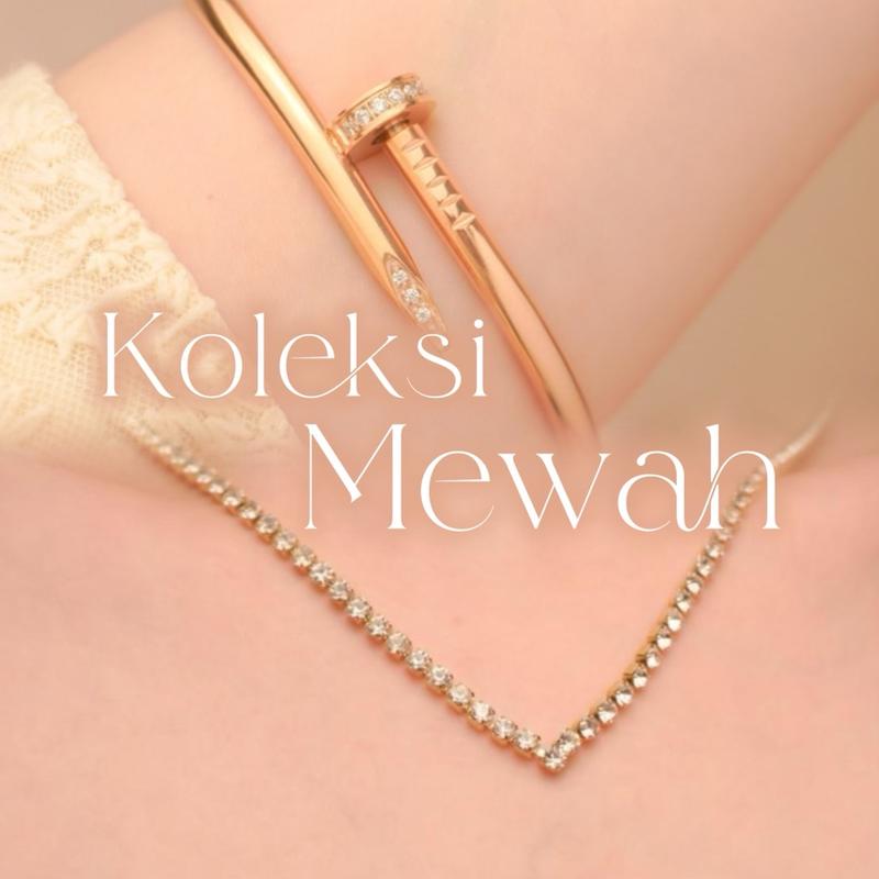 TinyPotato • ( KOLEKSI MEWAH ) • Kalung Gelang Cincin Anting Mewah Anti Karat 0
