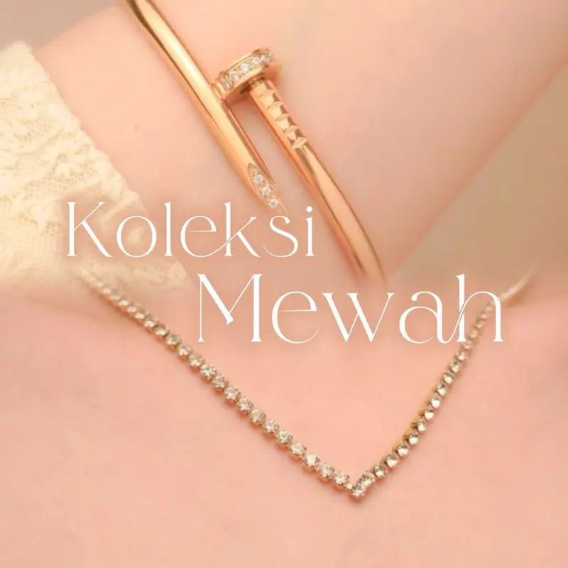 TinyPotato • ( KOLEKSI MEWAH ) • Kalung Gelang Cincin Anting Mewah Anti Karat 0