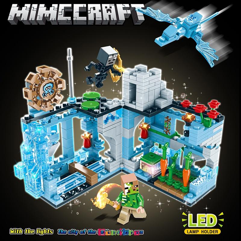 Mainan Seri Minecraft LED Block My World Susun Edukasi Mainan Anak Laki-laki 7/8/9 tahun 1