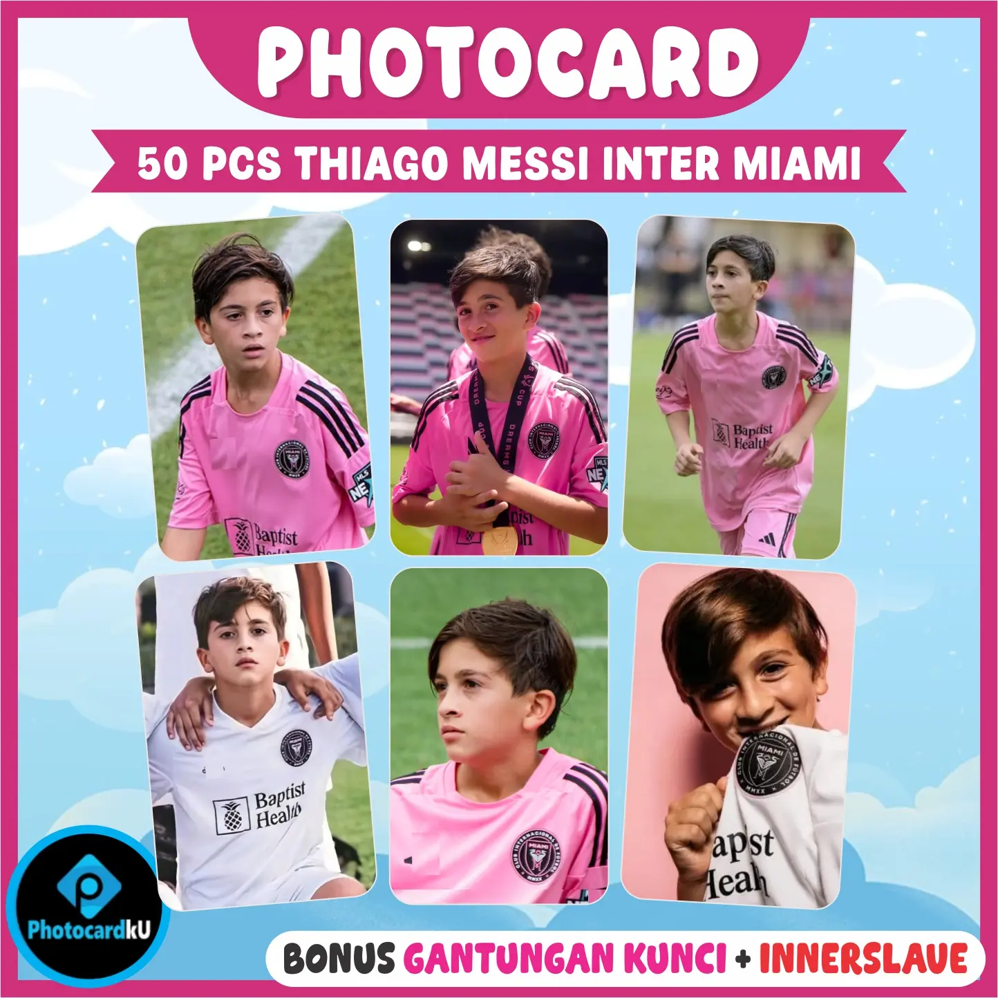 Photocard Thiago Messi Inter Miami Terbaru Bonus Gantungan Kunci bisa COD