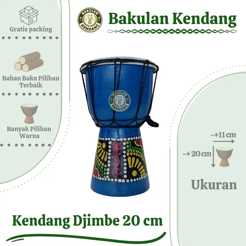 Kendang Jimbe Anak Termurah 20 Cm Alat Musik Tradisional Djimbe Gendang Terbang Mainan Anak Tradisional Edukasi Mini Mainan Kayu Souvenir 0
