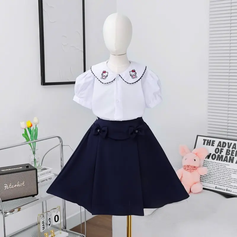 ￼Chân Váy Đồng Phục Học Sinh Bé Gái Có Quần Trong Chất Cotton Lụa Mềm Siêu XInh Cấp 1 Cấp 2 Tiểu Học 2