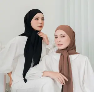 Hijab Segitiga Instan Malay Premium / Segitiga Malay Ceruty Premium Ultimate / Nyaman dan Lembut Kerudung Muslim Empat