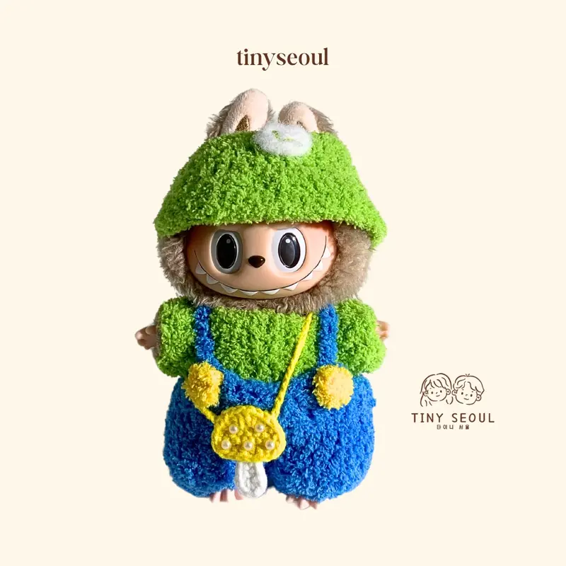 BAJU LABUBU 17CM KNIT - LABUBU OUTFIT - Baju Rajut Boneka Labubu Macaron 4