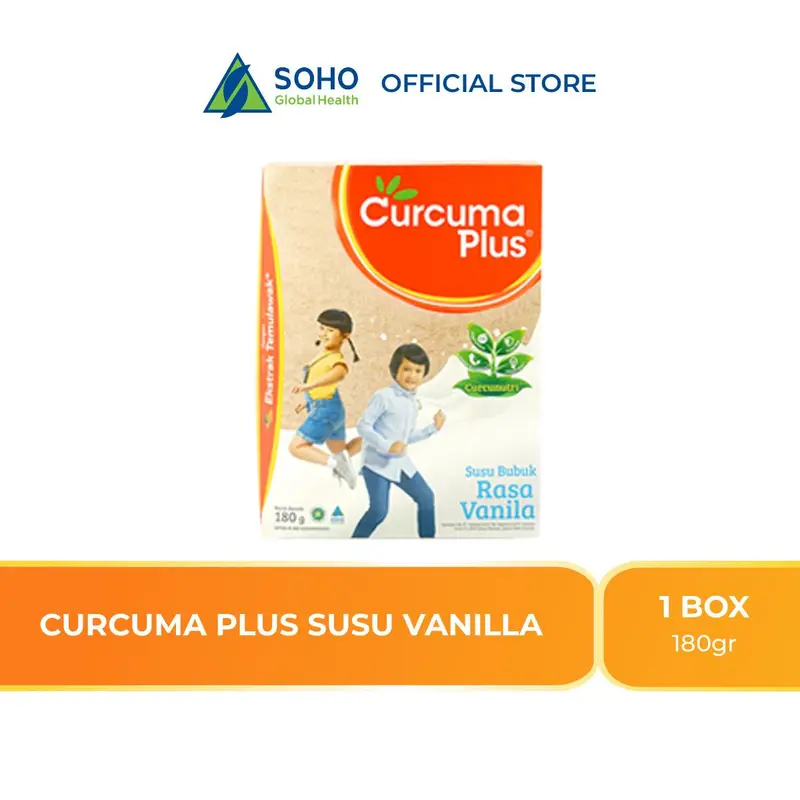Curcuma Plus Susu Bubuk Anak - Vanilla 180gr Lactogrow Milk 0