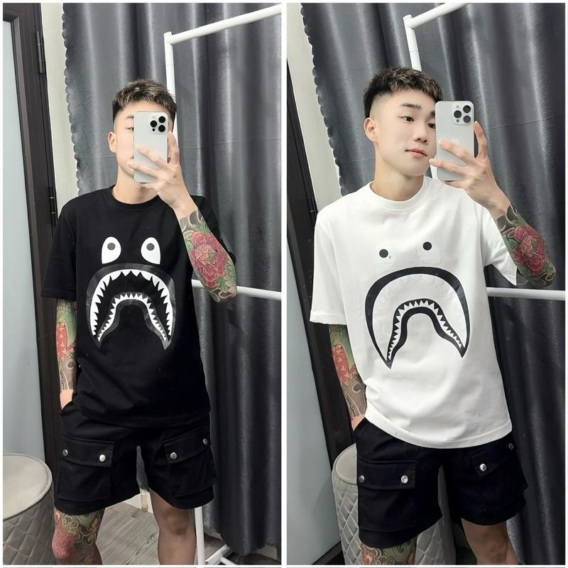  Áo Phông boy phố  in Hình Cá Mập Chất Vải Cotton Xịn Cao Cấp Co Dãn 4 Chiều 