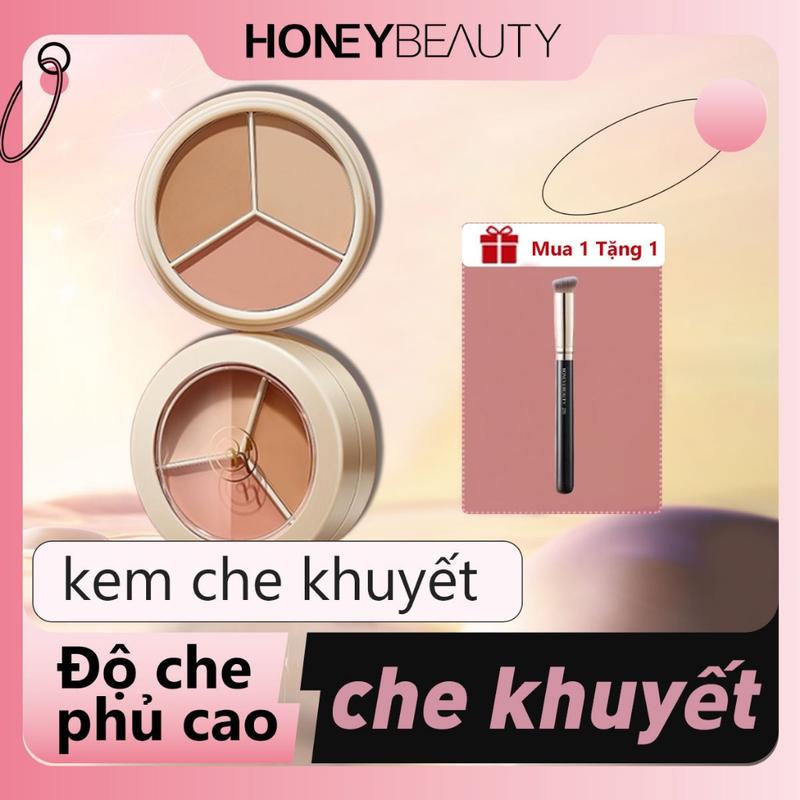 Bảng Che Khuyết Điểm HONEY BEAUTY Ba Màu Che Quầng Thâm Và Vết Thủng Rách 4.5g