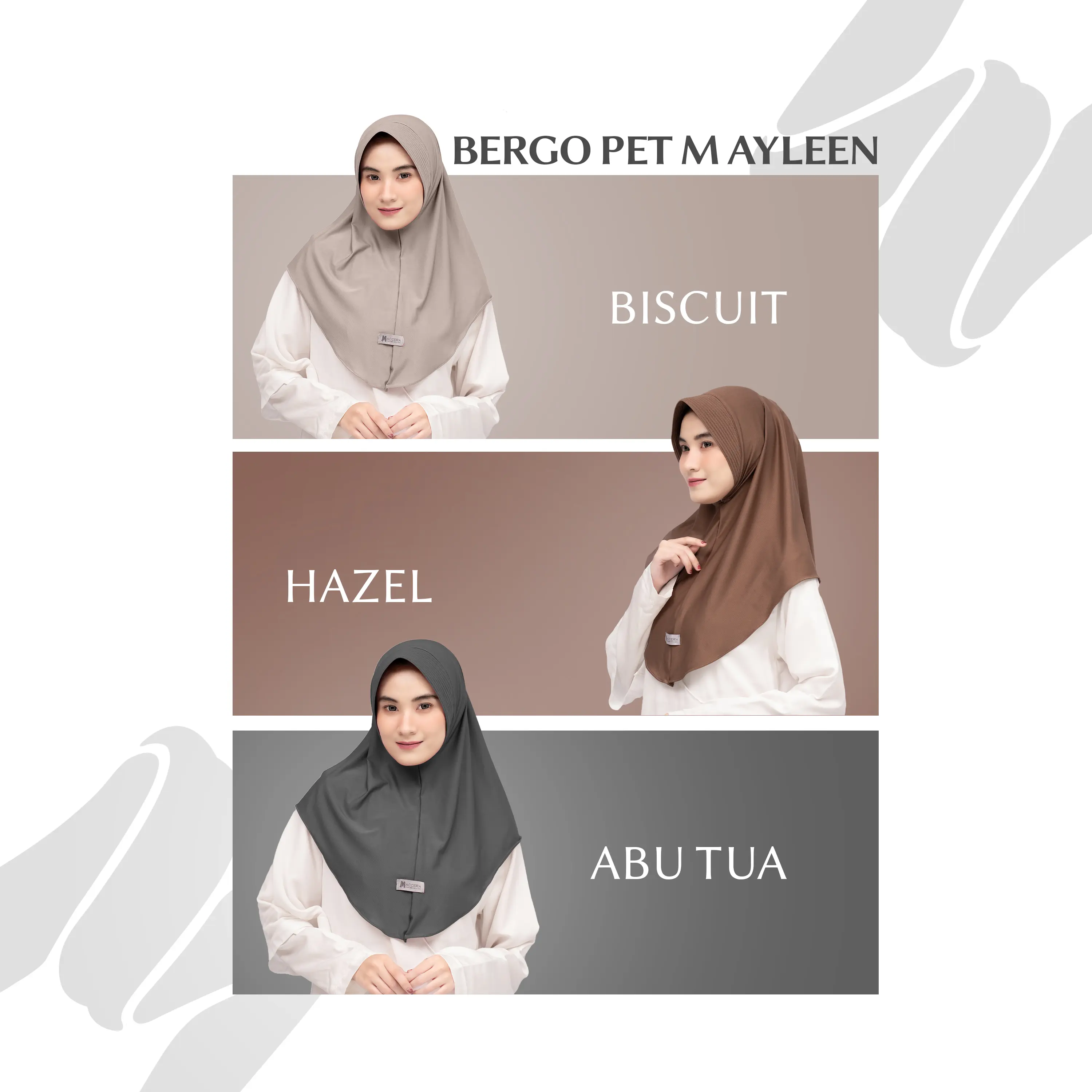 PAKET HEMAT 3 HIJAB BERGO PET AYLEEN SIZE M - BERGO SPORT DAILY PET JERSEY - MACCERA PAKET HEMAT 3 HIJAB BERGO PET AYLEEN SIZE M - BERGO SPORT DAILY PET JERSEY - MACCERA
