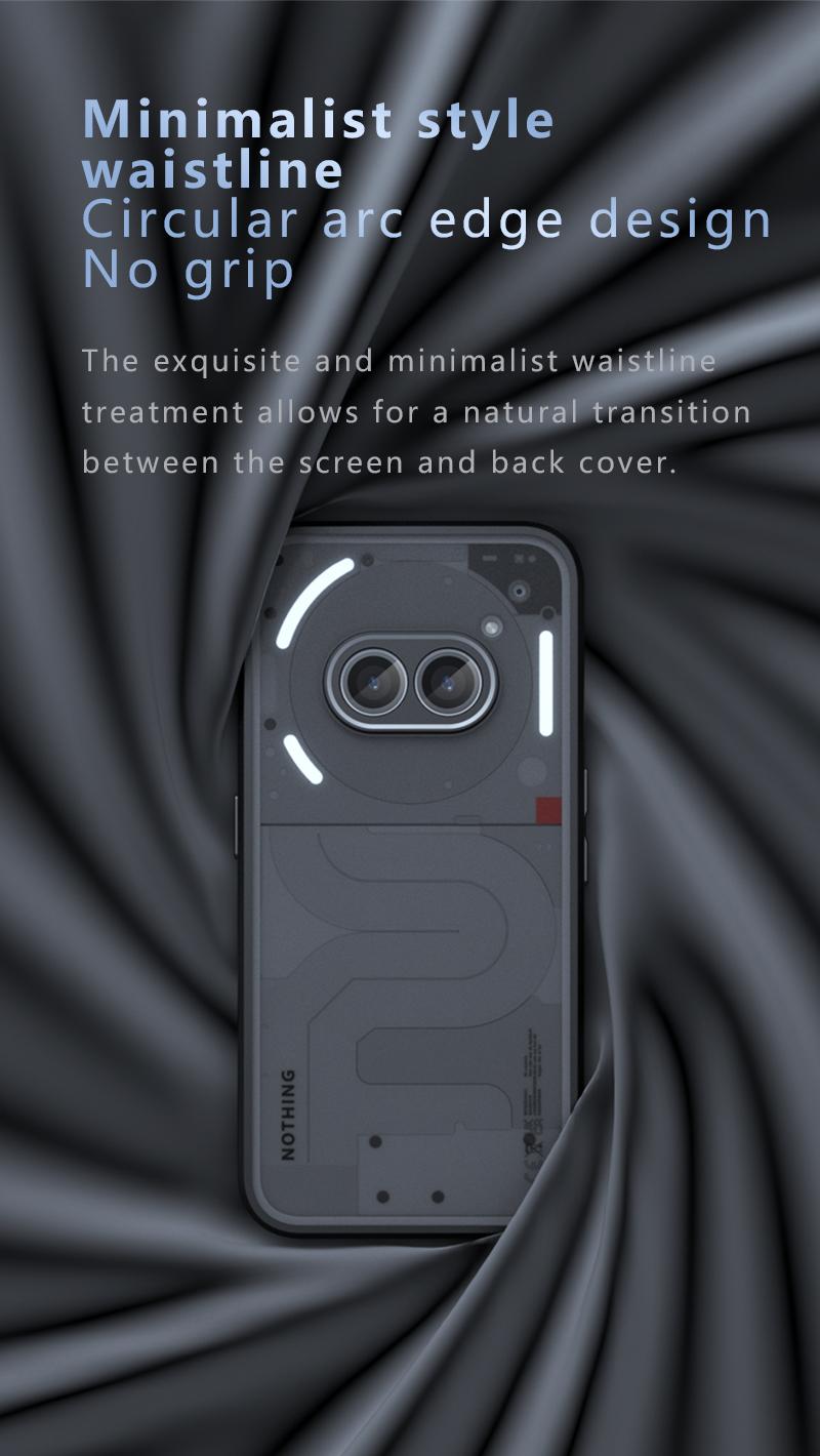 Product Introduction of Nothing Phone 2a 2aPLUS Phone Casing matte skin feels four corners of the anti-fall airbag are transparent Black softcase back shell case  does not yellow Protection Cover Protective Cellphone Phonecase Smartphone Protector 6