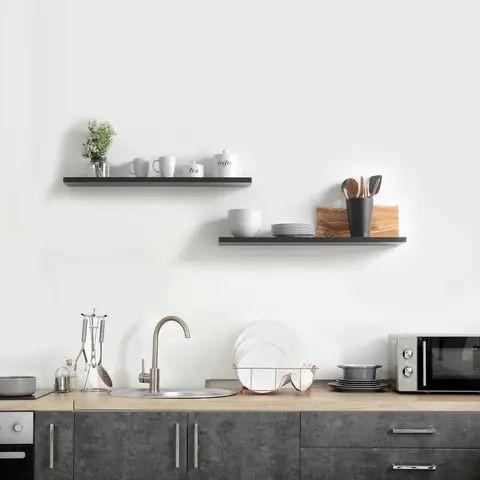 Rak Hiasan Dinding 1 Set Isi 2 Pcs Ukuran 40 cm Rak Dinding Serbaguna Minimalis 6