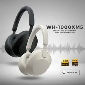 WH1000xm5 Wireless Bluetooth Headphone Lntelligent For Android IOS Active Noise Canceling Hands-Free Calling Over-Ear Headset Bisa 30H Battery Life  Headphone Pernah Dipakai Bluetooth Headphone Headset Bluetooth