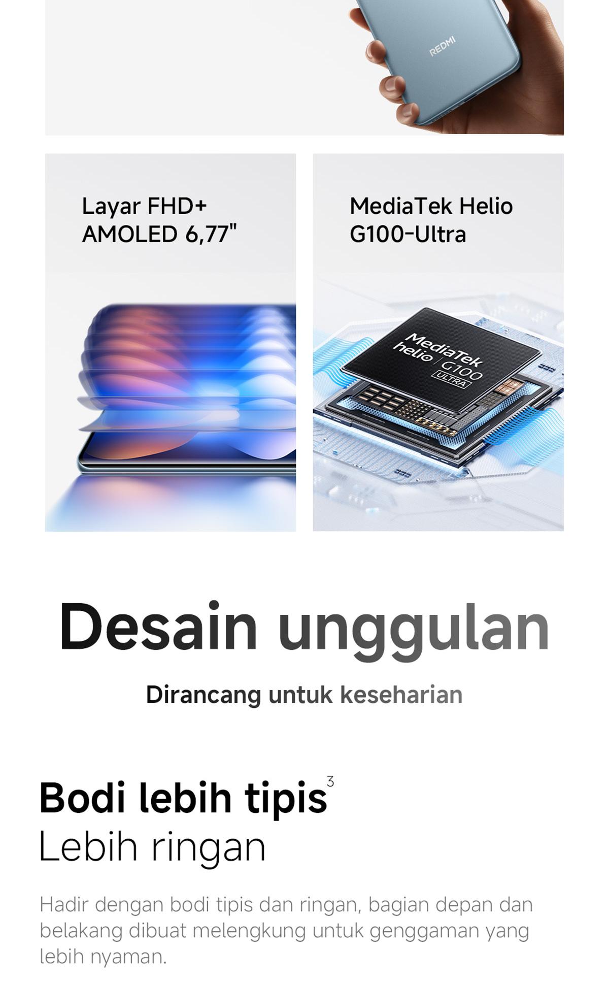 Xiaomi Redmi Note 15 (8/128 GB) (8/256 GB) | Baterai besar 6000mAh | Kaca layar dengan daya tahan tinggi | IP64 Ketahanan debu dan air | Kamera super jernih 108MP | Layar AMOLED FHD+ 6,77" | NFC [Xiaomi Official Store]