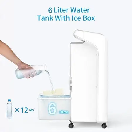 [TURUN HARGA] Midea Air Cooler 6L - Free Two Ice Pack/AC Portable 1 2 Pk Low Watt/Hadiah Gratis/Remote Control/Timer 7 Jam - AC100-A 6