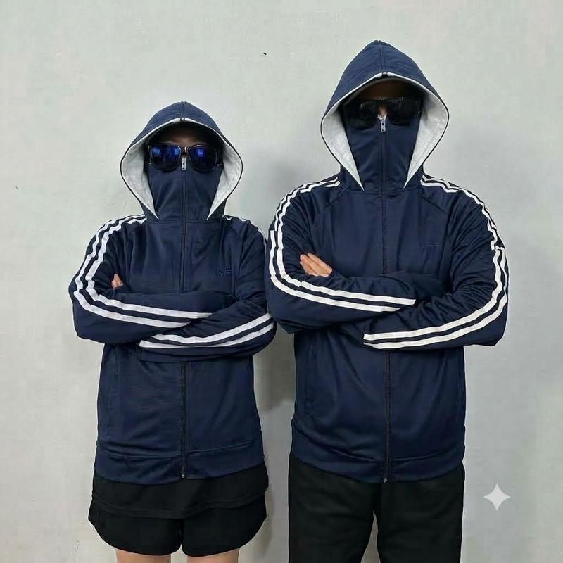 Áo Nắng Nam Nữ 2 Lớp Mặc 2 Chiều Vải Thun Lạnh Mềm Mịn Và Thoáng Khí 2023 Menswear Kem