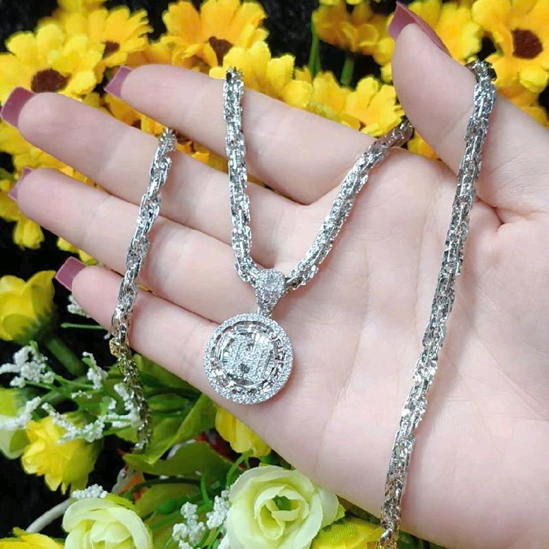  Dây chuyền xoắn vuông 6 li kết hợp mặt chữ  T và H và N 