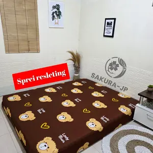 Sprei resleting busa sarung kasur ukuran lengkap kekinian karakter