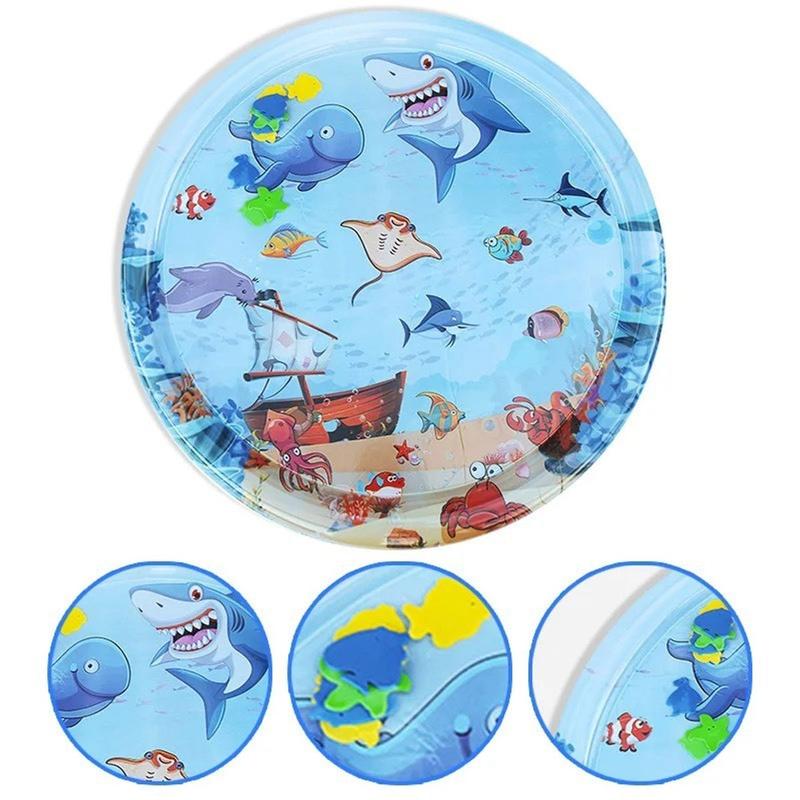 [TẶNG BƠM ĐƯỜNG KÍNH 105CM] Thảm Nước Nhún 1m Cho Bé Đệm Nước Mát Mùa Hè Đại Dương Cho Bé 6