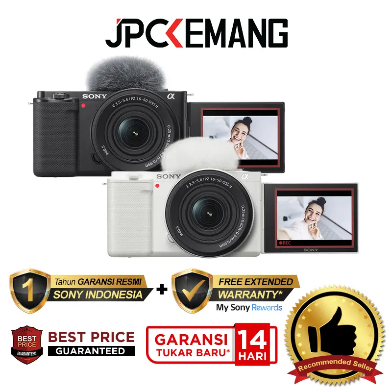 Sony ZV-E10 Kit 16-50mm II Mirrorless Camera Sony ZVE10 ZVE 10 Kit 16-50 II Camera Garansi Resmi