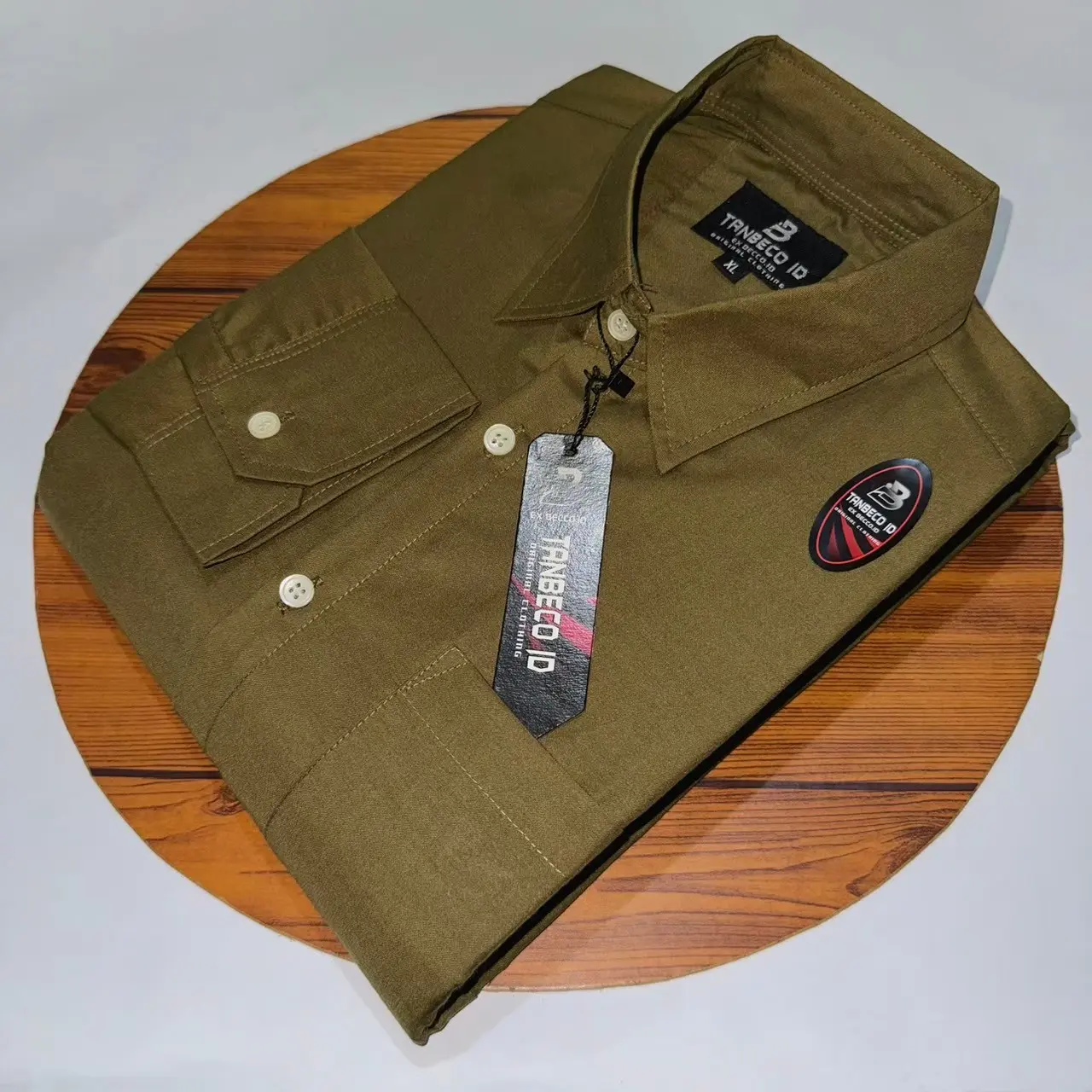Terbaru Kemeja Kantor Polos Pria Lengan Panjang Army Premium Terbaru