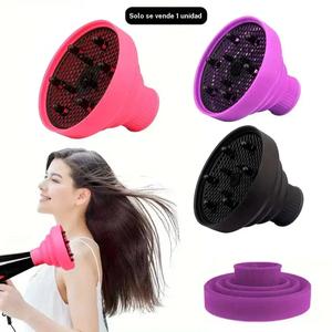 Accesorio Difusor para Secadora de Pelo Portátil, Diseño Plegable para Fácil Almacenamiento, Compatible con la Mayoría de las Secadoras de Pelo, Ideal para Viajes y Uso Doméstico