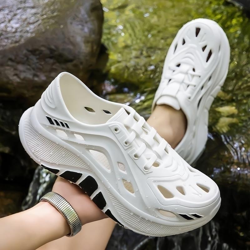 Golden&ToeSpot Sepatu Kasual Pria Biru Desain Berlubang Tahan Lama Tidak berbau Ventilasi Baik Tali Sepatu Mudah Dipakai Bahan Ringan Nyaman untuk Aktivitas Sehari hari Indoor dan Outdoor 202601035232