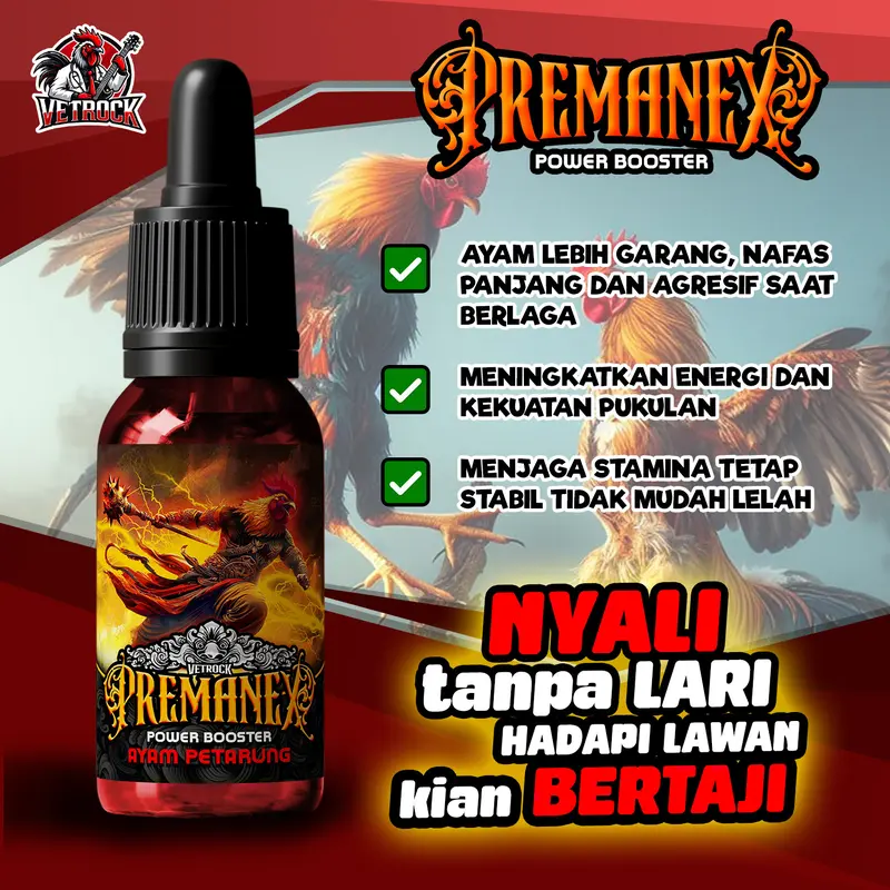 PREMANEX - SUPLEMENT HARIAN AYAM BOOSTER AYAM DOPING AYAM MENJAGA STAMINA 20ML 0