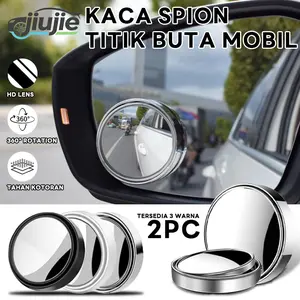 Paket 2 Cermin Spion Mobil 360° Dapat Disesuaikan, Cermin Cembung Bulat, Cermin Spion dengan Pengisap blind spot