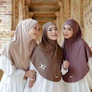 (Xora) Mazaya Hijab Malay Size L - Hijab Lolly Kerudung Wanita Muslim Syari Instan Daily Malay Non Pad