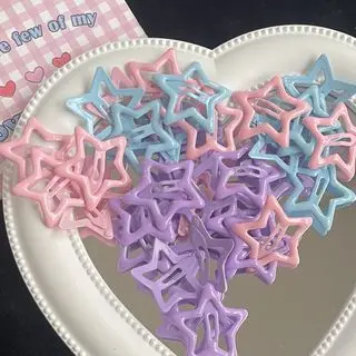 Colour Stars Jepit Rambut Bentuk Bintang Pentagram Warna Permen Untuk Anak Perempuan