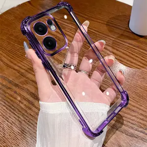 Lembut Kasing Untuk OPPO Reno13F Case OPPO Reno13 F Empat Sudut anti drop TPU Transparan Silikon Airbag Shockproof Penutup Telepon Casing Transparent Ponsel