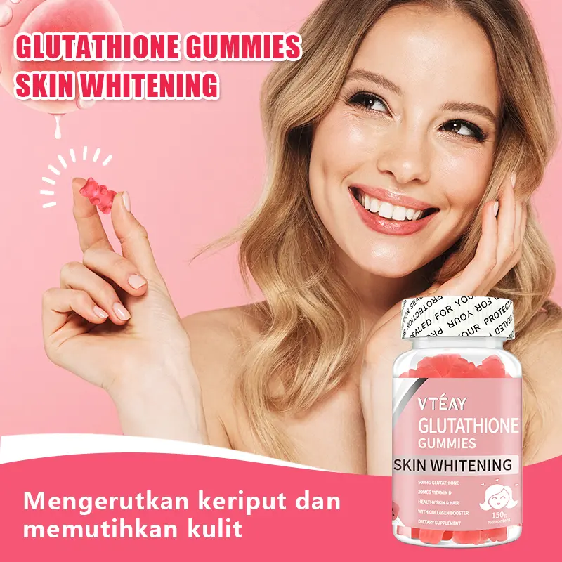 VTEAY Glutathione + Kolagen menghambat produksi melanin, memudarkan flek, memperbaiki anti penuaan, mengurangi risiko rambut rontok, dan mendorong perbaikan jaringan - Shop