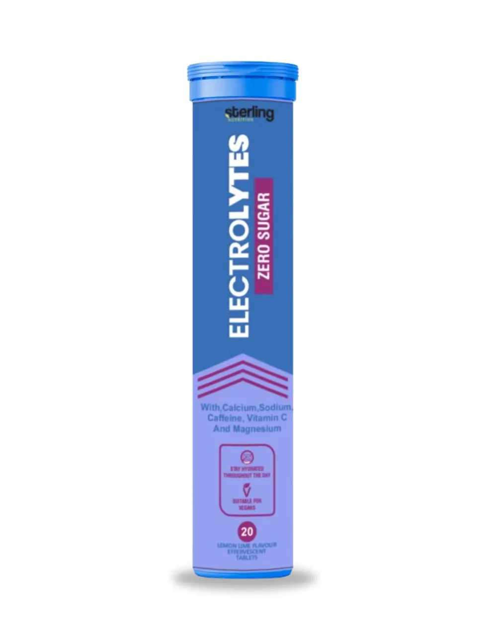 Sterling Nutrition Electrolyte - Performance, Essential Electrolytes & Minerals 100 Vege Caps - Sugar Free Effervescent