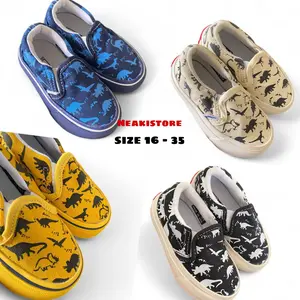 Sepatu Anak Laki Laki dan Perempuan Sepatu Selop Anak Motif Dinasaurus Fashion Kids COD Kaki