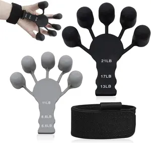 TERAPI TANGAN JARI FINGER STRECHER five-finger silicone wrist puller finger trainer silicone trainer basketball fitness sports gitar