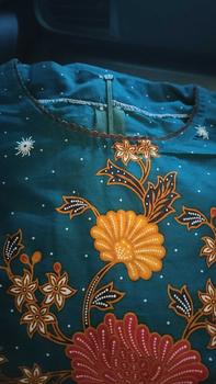 Product Review of Setelan batik wanita Bahan Katun Primis halus premium Warna Hitam Baju Batik Imlek wanita Mewah Lengan pendek from a**o 0