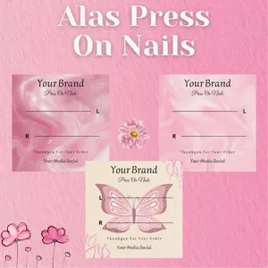 (36Pcs)Alas Press On Nails | Kertas dudukan kuku palsu |  Dudukan Nail Art Polish pressons