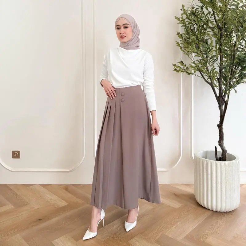 Cellie Kulot Pleat - Rok Celana - Bahan Halus dan Adem, Melar dan Tidak Mudah Kusut