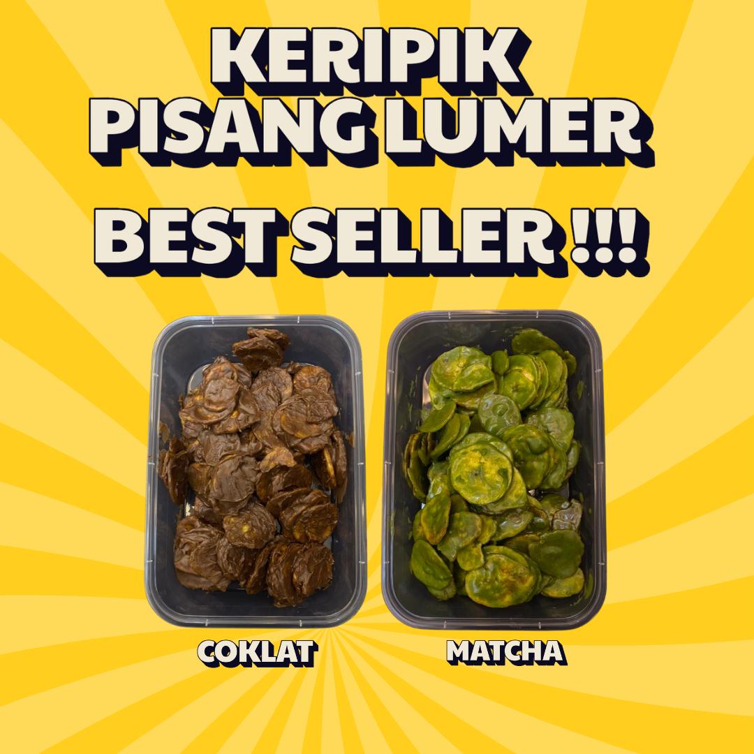 1 BOX MURAH! Keripik Pisang Coklat Lumer – 150gr  Snack Cemilan Cokelat Kekinian