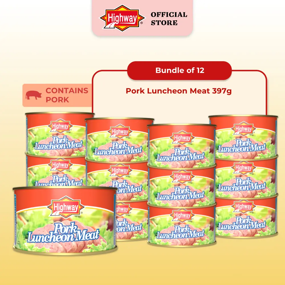 [Bundle of 12] Highway Pork Luncheon Meat 397g (Exp: 11/2027)