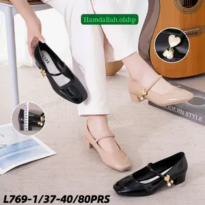 Sepatu pantofel wanita motif Love L769-1 sepatu karet jelly shoes Kerja Flat