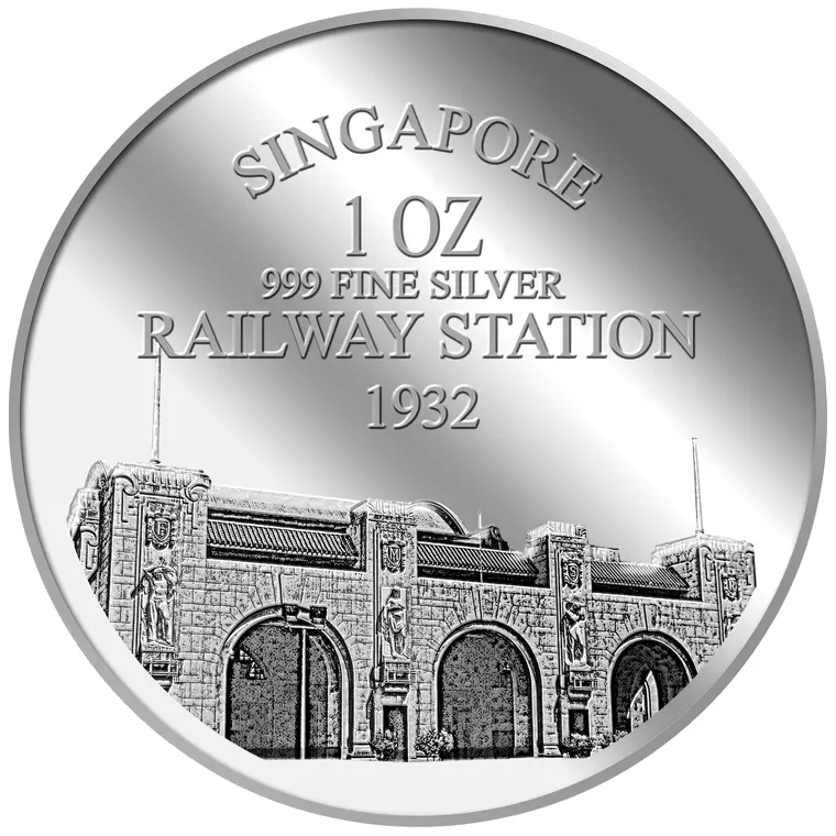 999 Pure Silver | 1 Oz SG Tanjong Pagar Railway Station Silver Medallion