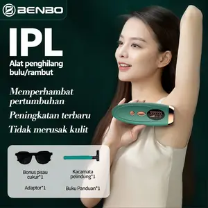 BENBO Produk barulaser Hair Removal Permanent Perontok IPL laser Penghilang Bulu Sakit 999999 Flash Garansi 1Tahun