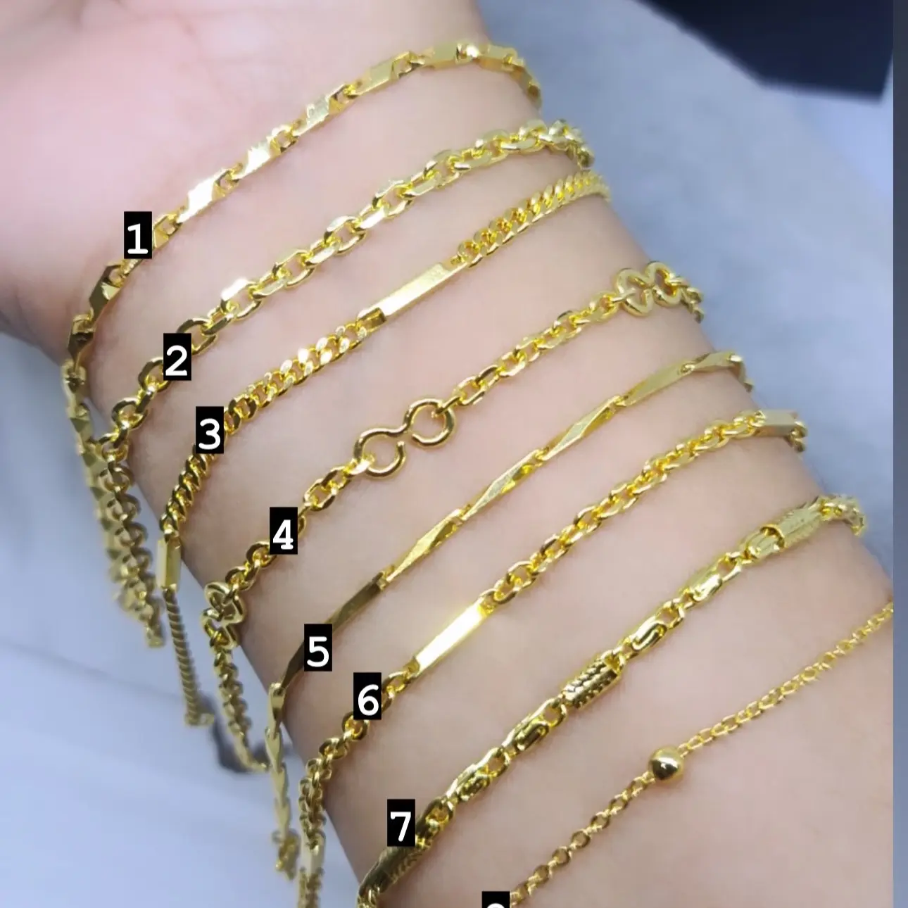 Beli 2 Produk Manapun Gratis 1 Cincin -Eyagrosir[Gelang Gelang Minimalis Cantik Perhiasan Bracelets Kuning Pengait