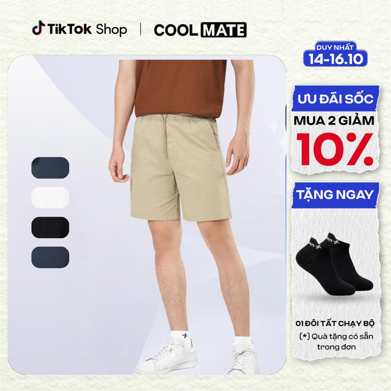 [TẶNG 01 Đôi tất] Quần short nam Chino 7 inch Co giãn, Thoáng khí - Coolmate