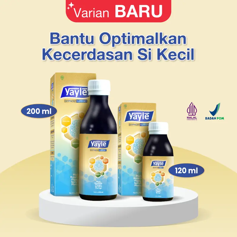 Yayle Exsipna - Madu Optimalkan Kecerdasan Si Kecil Pelancar - BPOM HALAL HERBAL 3