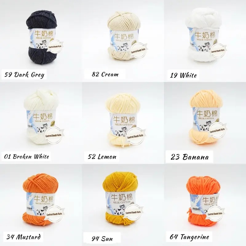 (pcs) BENANG RAJUT MILK KATUN / BENANG RAJUT MILK COTTON  / BENANG RAJUT /CROCHET YARN 4