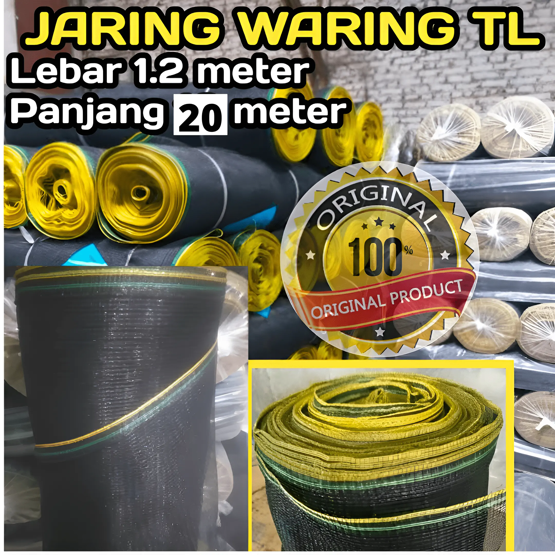 JARING WARING PANJANG 20 METER X LEBAR 120CM UNTUK PAGAR AYAM / KEBUN