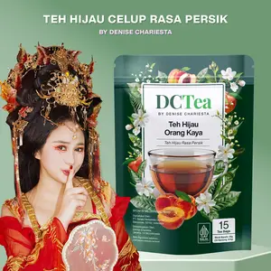 DENISE CHARIESTA Teh Hijau Celup rasa persik