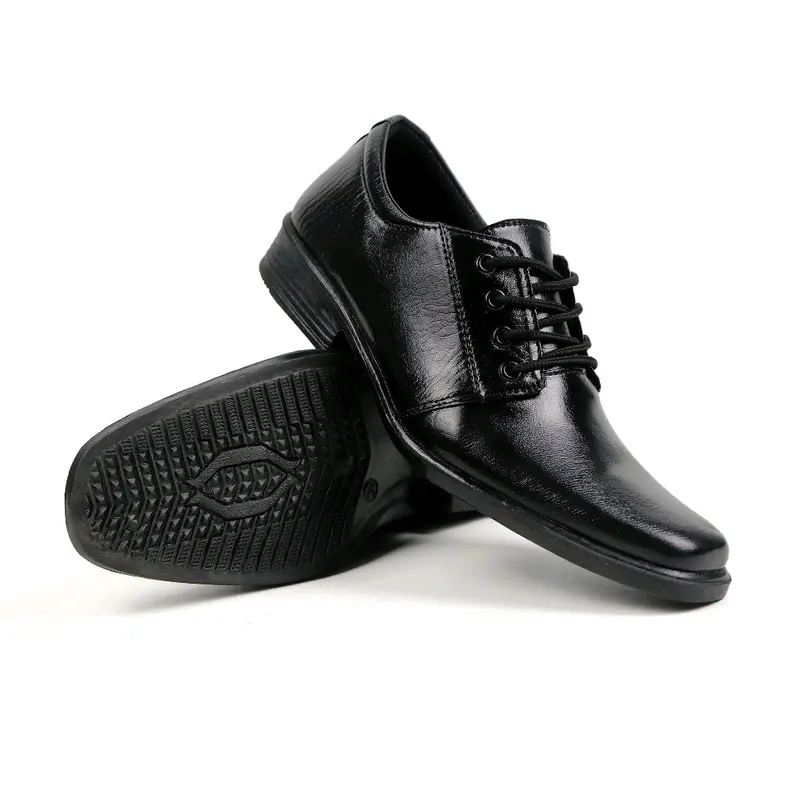Sepatu Pantofel Pria Tali Sepatu Kerja Kantor Cowok  Shoes Pantofel sekolah Full  Hitam Terlaris Coklat Black 1