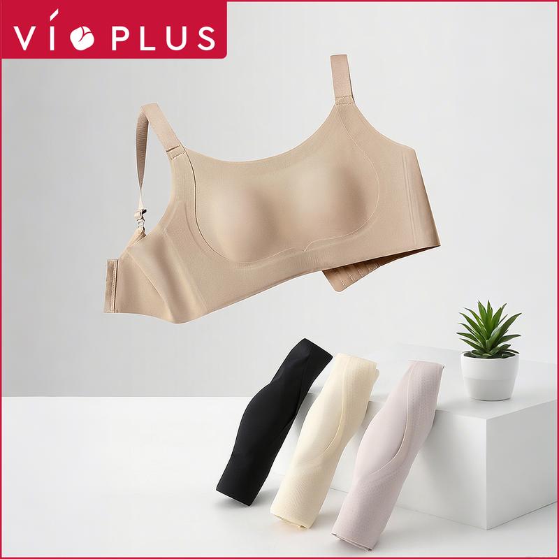 Áo Bra Áo Lót Nữ BigSize Su Tăm Ôm Gọn Quả  Mút Tai Thỏ Không Viền Không Lộ Mỏng Mát - BW250796